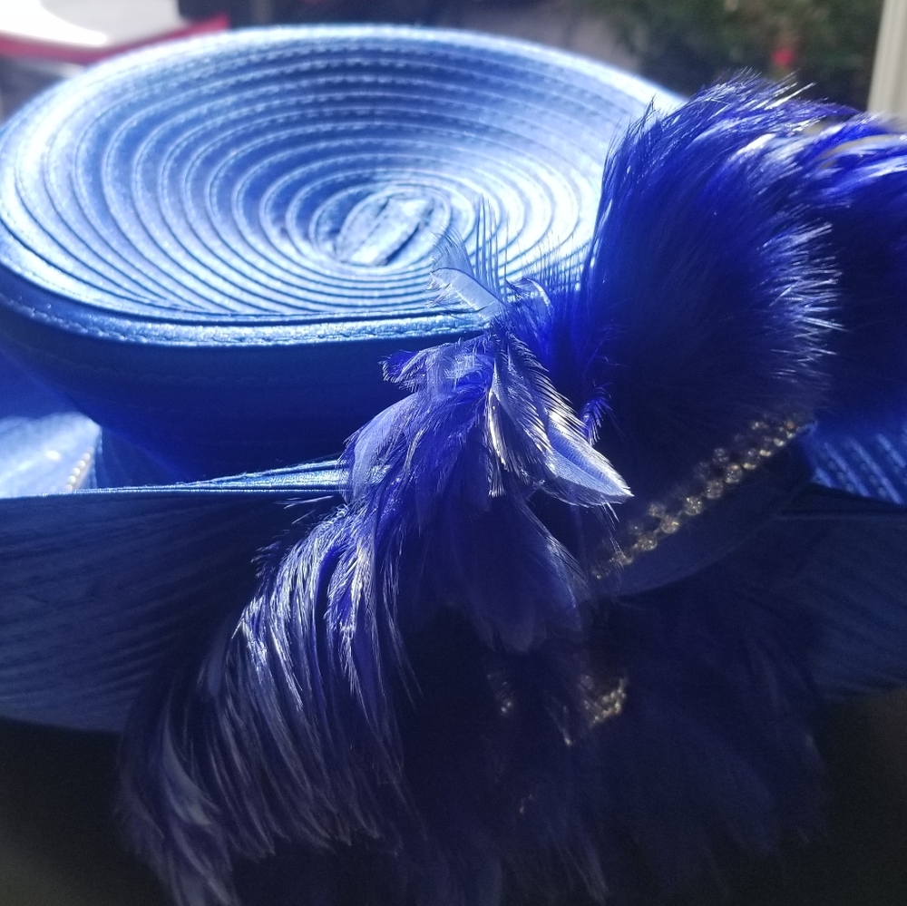 CHARM'S 22 1/2INCH BLUE CHURCH HAT